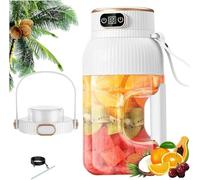 Vaso exprimidor portátil con pantalla digital, licuadora recargable USB-C para batidos y batidos para viajes
