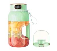 Vaso exprimidor portátil, licuadora de jugo de 1200 ml con pantalla digital, recargable por USB para cocina, viajes, oficina, gimnasio