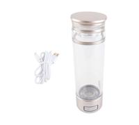 Vaso generador de hidrógeno para agua, botella de agua rica en hidrógeno con concentración de 2000 a 6000 ppb, botella transparente de PCTG de 350 ml con electrodos de (Oro)