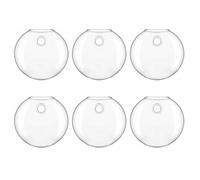 Vaso Hidroponico Cristal Handmade Round Glass Vase-2/6-Pack Wall-Hanging Terrarium-Self-Watering Hydroponic Planter For Home Office Decor(Transparent 6Pcs)