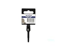 vaso impacto - vaso de 1/4", tipo torx macho t-10, fabricado en acero para mayor durabilidad y resistencia, ideal para trabajos de precisión.