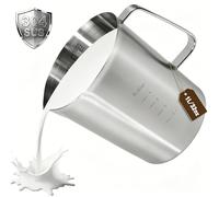 Vaso Medidor Cocina 1L Acero Inoxidable 304 Jarra Medidora Repostería Escala Grabada mililitros y onzas Recipiente Batidora Mano Salmorejo Emulsionar Salsas Taza Medidor 1000ml Cazo Leche Cafetera