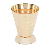 Vaso medidor de bar, 3 escalas, proceso de grabado fino, boca ancha, acero inoxidable, para bar, restaurante (dorado)