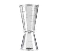 Vaso medidor de plástico de doble extremo, dispensador de bebidas, vaso medidor de chupito de plástico, taza medidora de cóctel de resina (S)