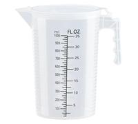 Vaso medidor de plástico transparente, jarra graduada for líquidos, recipiente de medición for cocina y repostería, 3 tamaños(1000ml)