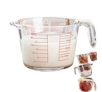 Vaso Medidor De Vidrio Con Graduaciones Integradas Y Mango De Una Sola Pieza - Boquilla En Forma De Pico De Águila, Fácil De Limpiar, Apto Para Microondas | 500/1000 Ml Para Hornear, Cocinar,500ML
