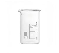 Vaso medidor de vidrio de borosilicato for laboratorio y cocina - 1 pieza de material de laboratorio de resistencia térmica(5ML)