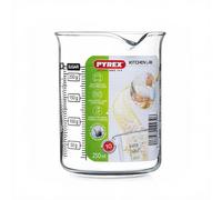 Vaso medidor de vidrio Kitchen Lab Pyrex 250 ml, 500 ml y 750 ml - Graduado en ml y oz - Resistente al calor y golpes térmicos - Apto microondas y lavavajillas - Ideal para repostería, cocina precisa