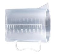 Vaso medidor graduado transparente de 10 ml a 5000 ml con tapa, vaso mezclador de plástico for uso en cocina y laboratorio(3000ml)