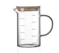 Vaso Medidor Jarra Graduada Beaker de Vidrio Borosilicato Taza de Medición con Escalas Fáciles de Leer y Agarre Cómodo Apto para Horneado Coctelería Laboratorio, 1000ml, style to 3