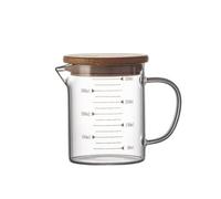 Vaso Medidor Jarra Graduada Beaker de Vidrio Borosilicato Taza de Medición con Escalas Fáciles de Leer y Agarre Cómodo Apto para Horneado Coctelería Laboratorio, 350ml, style to 6