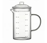 Vaso Medidor Jarra Graduada Beaker de Vidrio Borosilicato Taza de Medición con Escalas Fáciles de Leer y Agarre Cómodo Apto para Horneado Coctelería Laboratorio, 1000ml, style to 4