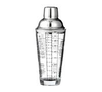 Vaso mezclador de cóctel con marca transparente de escala profesional, 400 ml, mezclador de bebidas, vaso esencial para mezclar cócteles