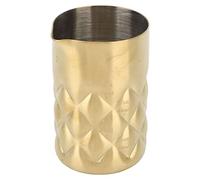 Vaso mezclador de cóctel de acero inoxidable 304 |Herramienta de barra inoxidable con escala de medición |Vaso mezclador de 60 ml para Martinis/Old Fashioned/Home Bar (Malla Dorada)