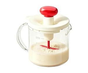 Vaso mezclador de huevos, transparente, manual, antideslizante, herramienta | Taza medidora de cocina para crema de leche en polvo, adobos, masa de pasteles, hogar, dormitorio, apartamento y cocina