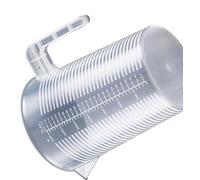 Vaso mezclador de plástico transparente de gran capacidad, vaso medidor graduado con tapa for uso en cocina y laboratorio(5000ml)