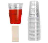 Vaso Mezclador de Resina Epoxi, Vaso Mezclador de 30 Piezas con Escala, vaso Mezclador de Pintura de 240 ml,con 30 Palillos Mezcladores, para Mezclar Pinturas y Pigmentos(Reutilizable)