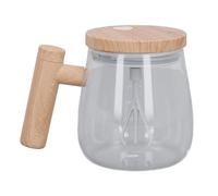 Vaso mezclador eléctrico de vidrio de alta velocidad, taza de café con agitación automática, vaso de 400 ml con agitación automática para café, leche, té y polvo de proteínas, con