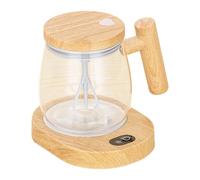 Vaso mezclador eléctrico - Taza agitadora de vidrio de borosilicato alto, rápida | Modern DrinkwareKitchen Tech InnovationSilent Motor a prueba de derrames, solución giratoria portátil licuadora