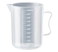 Vaso mezclador transparente, vaso medidor graduado, báscula de plástico, vaso de laboratorio con tapa, ideal for repostería.(1000ml)