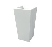 Vaso moderno in resina rettangolare H 65 bianco modello Egizio