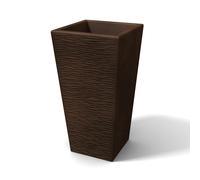 Vaso moderno in resina rettangolare H 65 bronzo finitura rustica modello Egizio