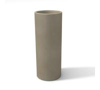 Vaso moderno in resina tondo H 90 Ø 35 Tortora modello Barocco