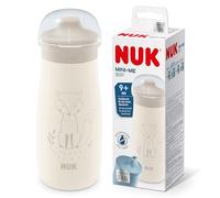 Vaso NUK Mini-Me Sip para niños pequeños | 9+ meses | 300 ml | Botella de agua para niños | Boquilla endurecida a prueba de fugas | A prueba de roturas | Zorro beige