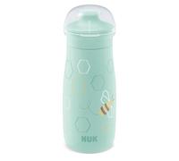 Vaso NUK Mini-Me Sip para niños pequeños | 9+ meses | 300 ml | Botella de agua para niños | Boquilla endurecida a prueba de fugas | A prueba de roturas | Abeja menta