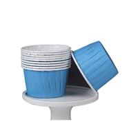 Vaso papel 100 Uds. Vaso de papel enrollado for magdalenas recubierto resistente a altas temperaturas pastel merienda Cupcake boda fiesta hornear accesorios cocina para cupcakes(Color13)