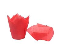 Vaso papel 200 Uds. Cupcake Liner taza for hornear for fiesta de boda Caissettes Tulip Muffin papel for pastelitos a prueba aceite envoltorio pastel para cupcakes(Color4)