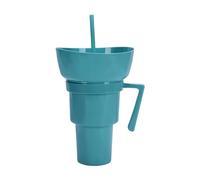 Vaso Para Bebidas,Taza Con Recipiente Para Aperitivos | Térmica Portátil de Exterior con Asa Contenedor de Palomitas para Postres Camping Picnic Viajes en Coche Cine Niños Adultos