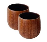 Vaso para Bourbon de madera carbonizada - Vaso de whisky de madera rústica - Juego de 2 botellas vintage estilosa rústica para boda, viaje, cumpleaños, casa, almuerzo, Navidad, cocina uso