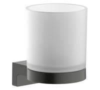 Vaso para cepillo de dientes AddStoris S de hansgrohe, 41769340, Color: Cromo negro cepillado
