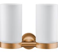 Vaso para cepillos de dientes Duravit Starck T, doble, de pared, 0099480400, Color: bronce cepillado