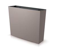 Vaso para flores y plantas, Urbi Case T, rectangular, decorativo, de plástico, alto 50 cm, interior, exterior, 18 x 58 cm, diseño moderno, mocca, 44 litros