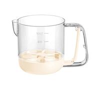 Vaso para mezclar huevos, taza mezcladora de crema prensada a mano con escala, batidora de mano multifuncional, utensilio de cocina para hornear familiar o preparación de fiestas