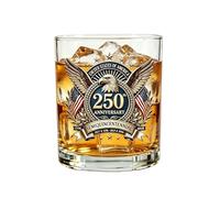 Vaso Para Whiskey Del 250º Aniversario,Old Fashioned Conmemorativo Histórico 1776-2006,Vaso de Whisky para Día de la Independencia - Para Hombres Papá Abuelo Esposo Hijo Adultos Enamorados Familias