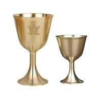 Vaso Pentagrama de Cobre - Cáliz Ritual Vintage, Diseño de Símbolo Pentáculo Portátil | Taza de vino ligera y versátil, para ceremonia de unción de oración, pantalla decorativa de c