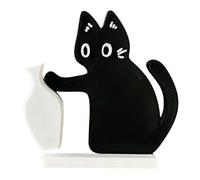 Vaso per Baffi Di Gatto - Decorazione Magnetica Carina per Frigorifero, Porta Baffi Di Gatto Magnetico Da Frigorifero,per Lavagna Mappa Calendario Casa Ufficio Armadi Au Cabina Scuola