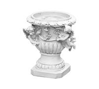 Vaso Per Fiori A Statua Di Angelo - Resina 11x12x19,5cm Decorativo | Vaso Da Fiori Rustico In Stile Europeo Con Foro Di Drenaggio, Væso Per Fïori A Statua Di Angelo | Per Piante Bonsai Interno Esterno