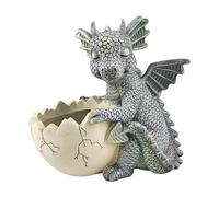 Vaso per fioriera drago - Portapiante in resina a guscio d', fioriera decorativa per interni ed esterni, materiale in resina resistente, finestra per giardino, balcone, scrivania, regalo ideale pe