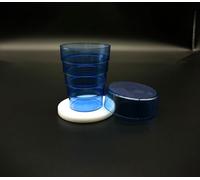 Vaso plegable con espejo para camping, pícnics, viajes, hogar