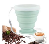 Vaso plegable genérico para viajes - 200 ml taza de agua de silicona, taza portátil de agua con cordón, para viaje camping picnic senderismo mochila playa deportes al aire libre