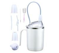 Vaso que regula la disfagia, vasos para adultos mayores - Vaso antiderrame con paja para pacientes con discapacidad,Taza de sopa de gachas con mango para ancianos, adu