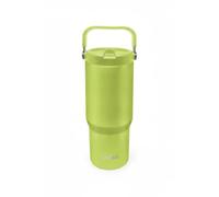Vaso Quokka Core Apple Green 860ml - Asa Ergonómica - Boquilla Integrada Cómoda - Doble Pared Acero Inoxidable - Térmico Reutilizable