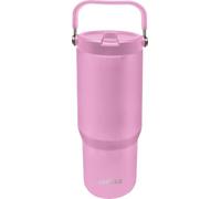 Vaso Quokka Core Blossom Pink 860ml - Asa Ergonómica - Boquilla Integrada Cómoda - Doble Pared Acero Inoxidable - Térmico Reutilizable
