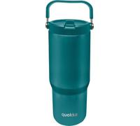 Vaso Quokka Core Midnight Green 860ml - Asa Ergonómica - Boquilla Integrada Cómoda - Doble Pared Acero Inoxidable - Térmico Reutilizable