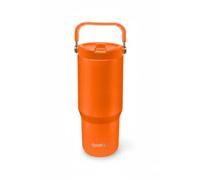 Vaso Quokka Core Papaya Orange 860ml - Asa Ergonómica - Boquilla Integrada Cómoda - Doble Pared Acero Inoxidable - Térmico Reutilizable