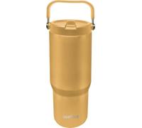 Vaso Quokka Core Saffron Yellow 860ml - Asa Ergonómica - Boquilla Integrada Cómoda - Doble Pared Acero Inoxidable - Térmico Reutilizable